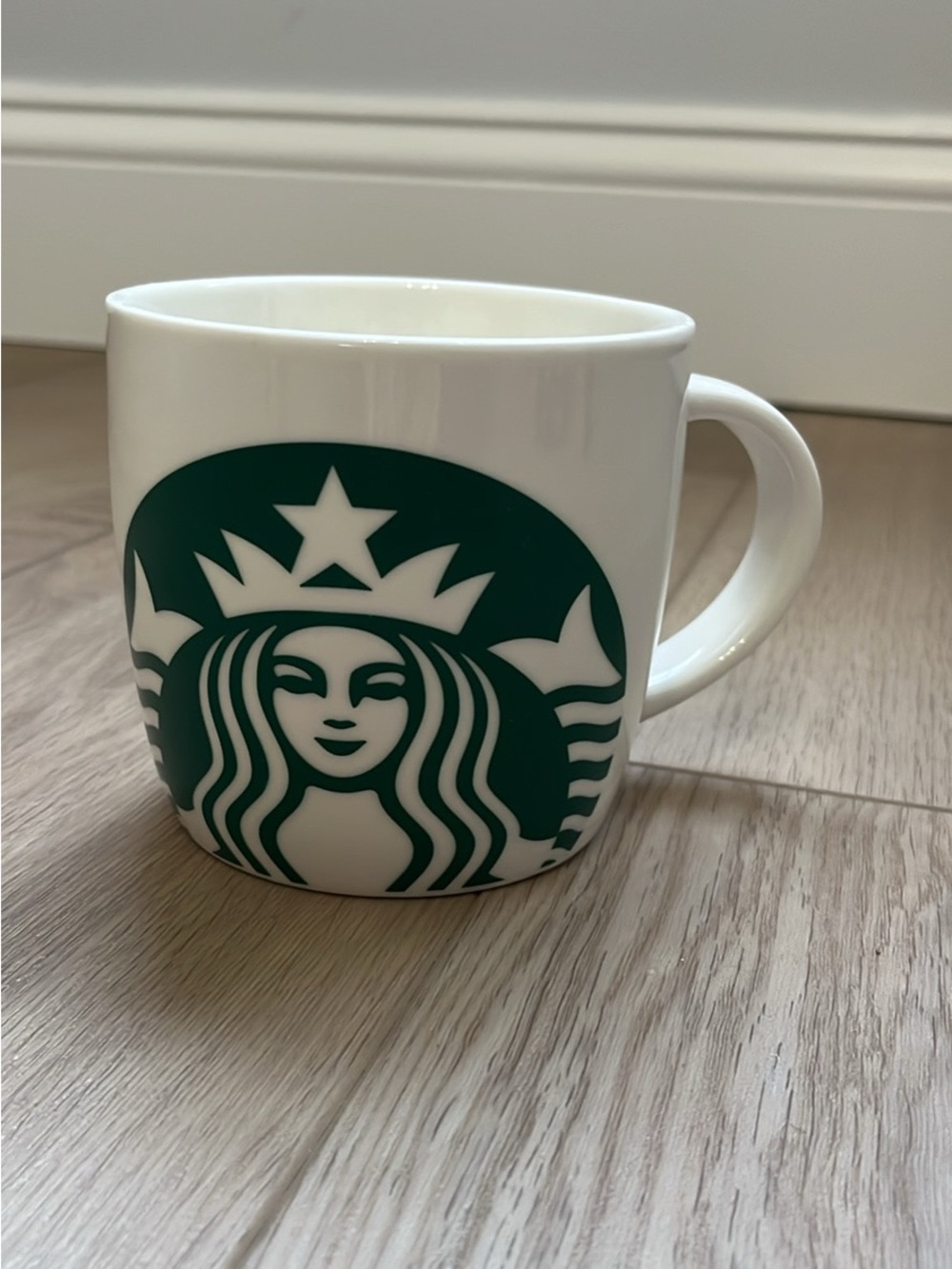 Starbucks 2017 14 oz. White Ceramic Mug with Siren (Mermaid) and Vertical Logo
